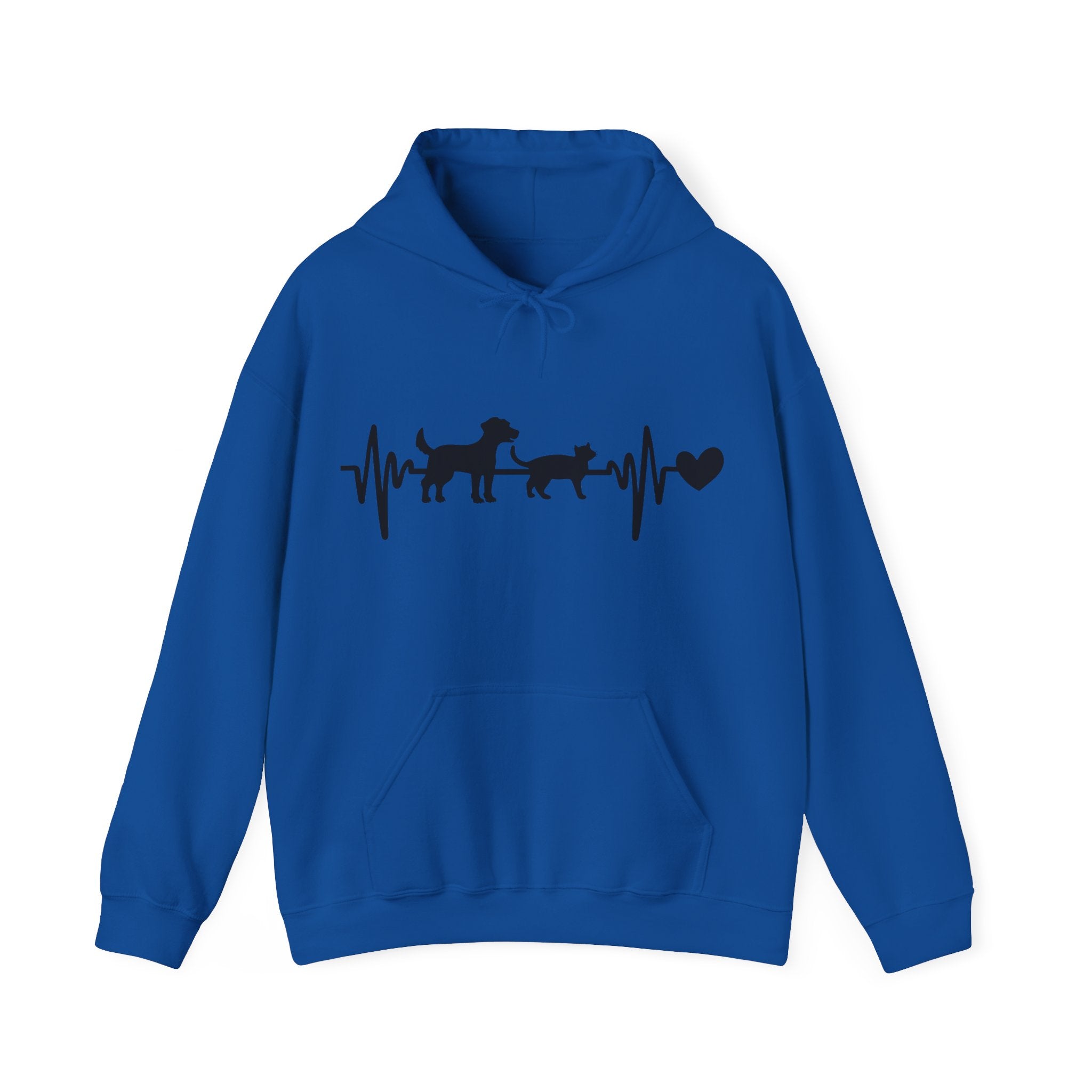 Dog and cat heartbeat hoodie