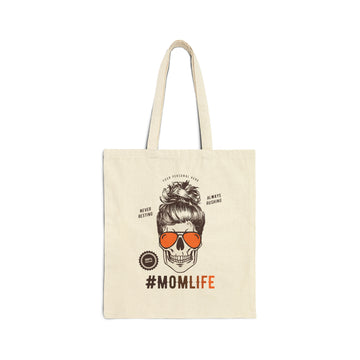 Mom life Cotton Canvas Tote Bag