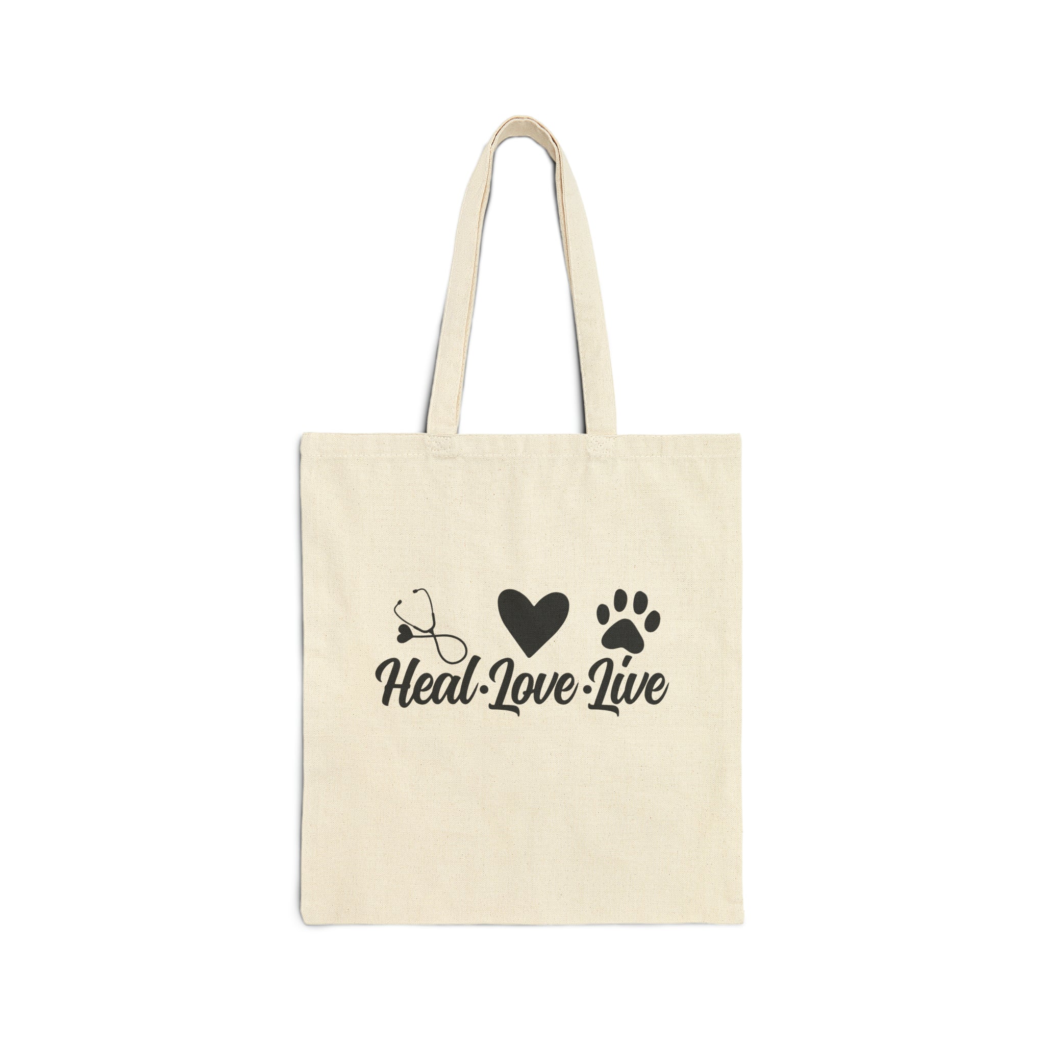 Heal Love live Veterinarian Medicine Cotton Canvas Tote Bag