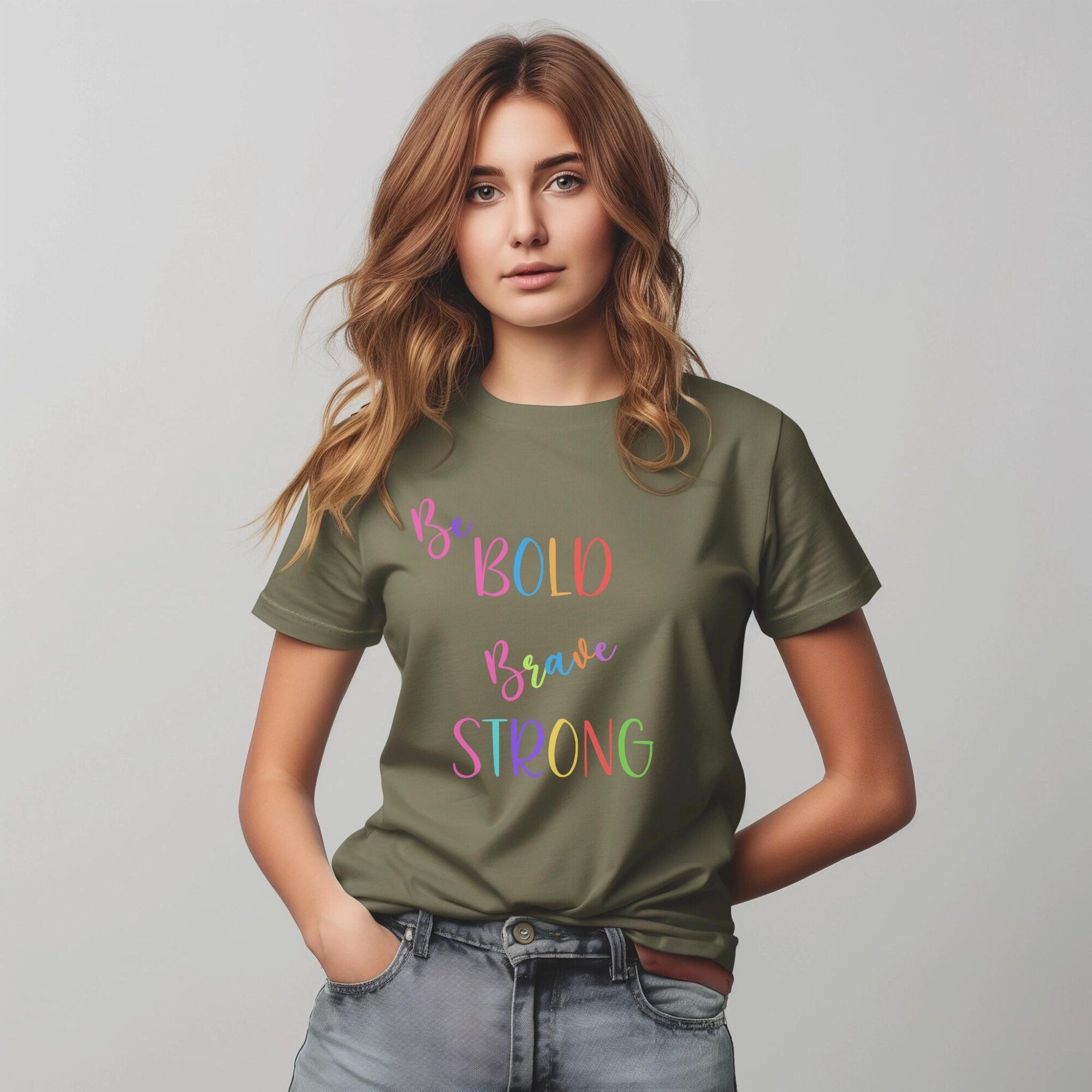 Be Bold Brave Strong tee, Mom shirt, gift for mom, momma tee, present for mom, comfort tshirt