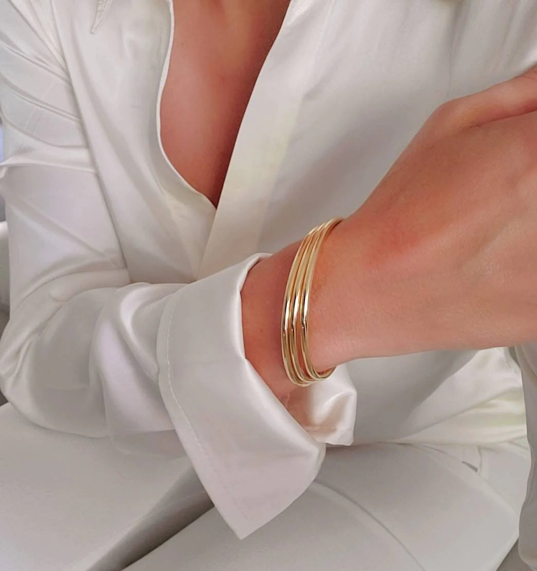 Simple Gold Bangle Bracelets