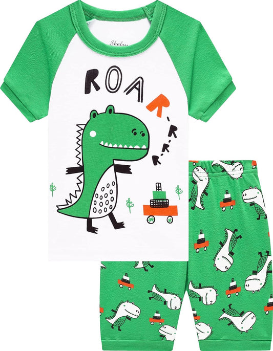 Children Pajamas Cotton Dinosaur Kids Clothes Boys Cartoon Sleepwear Toddler Clothes