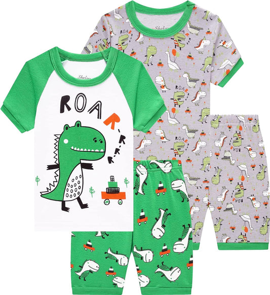 Children Pajamas Cotton Dinosaur Kids Clothes Boys Cartoon Sleepwear Toddler Clothes