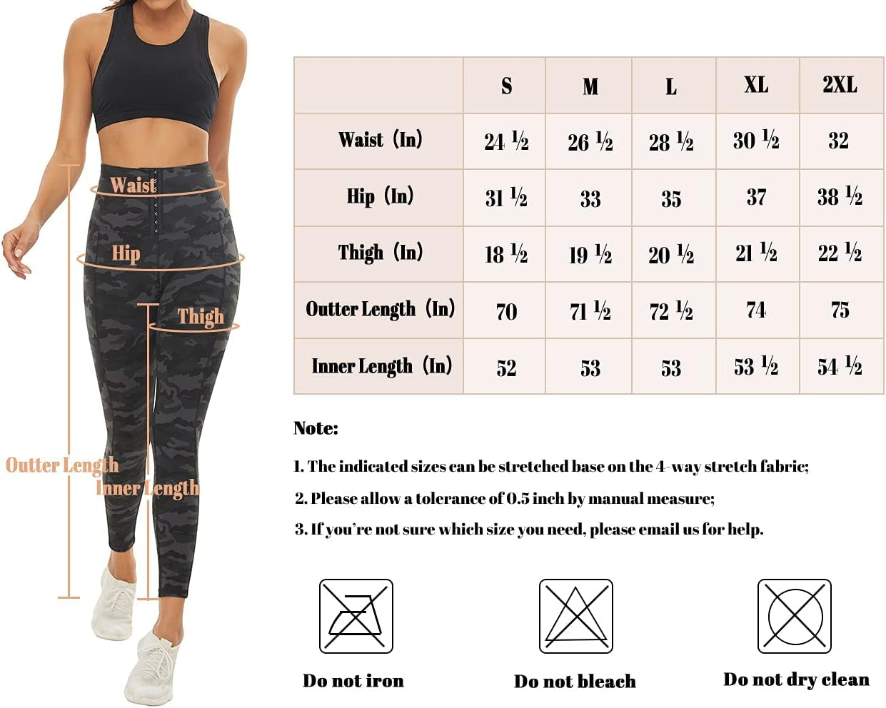 High Waist Corsets Compression Leggings for Women Tummy Control,Pockets Yoga Pants with Waist Trainer Attached Black