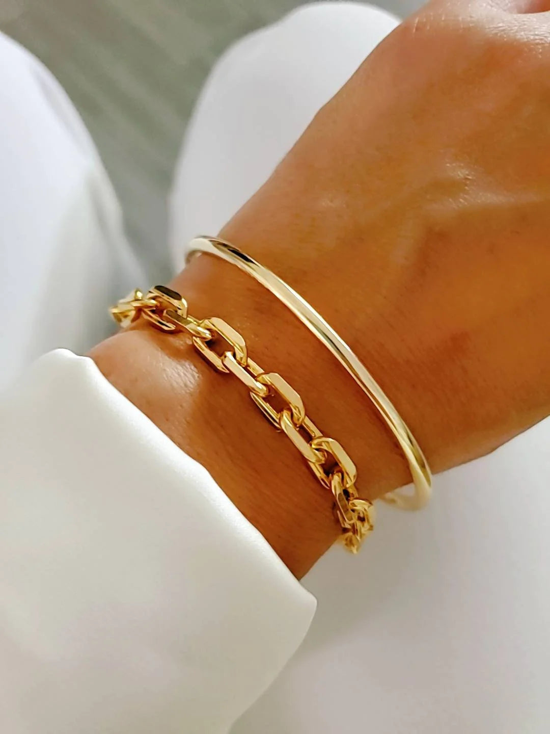 Simple Gold Bangle Bracelets