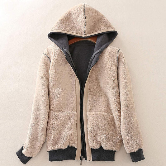 Women'S Full Zip Fleece Hoodie Warm Sherpa Lined Sweatshirt Winter Jackets with Pockets