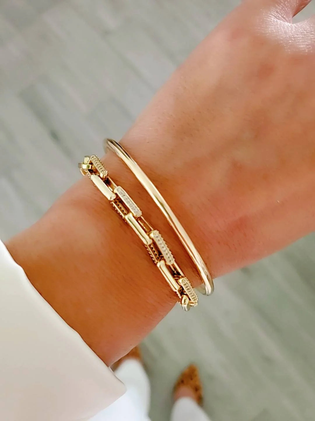 Simple Gold Bangle Bracelets