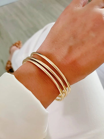 Simple Gold Bangle Bracelets