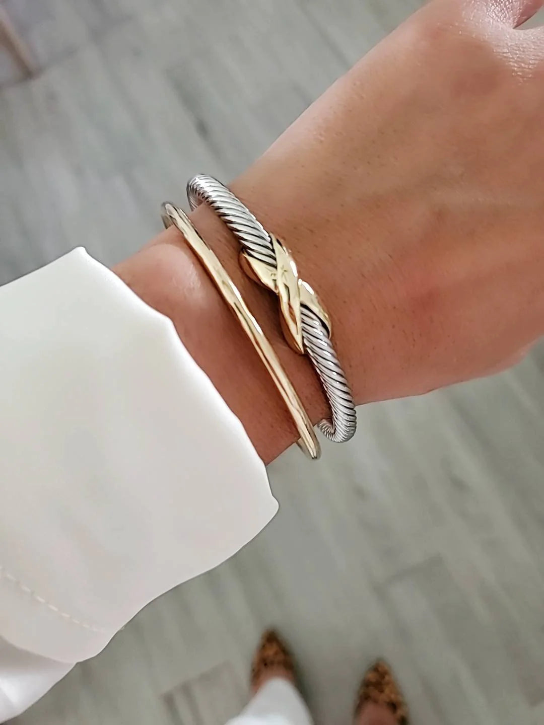 Simple Gold Bangle Bracelets