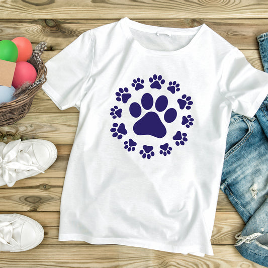 Circle Paw prints/pet lover shirt/simple love for pet shirt/vet assistant shirt/present for veterinarian assistants, RVT&#39;s, professionals