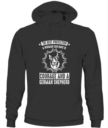 Best protection a woman can have is a German Shepard/German Shepard/comfy hoodie